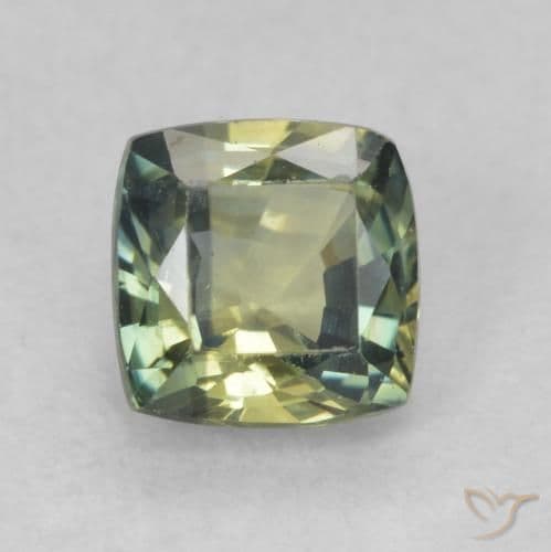 1.14ct Natural Multicolor Sapphire, Cushion Cut, 5.5x5.4 mm