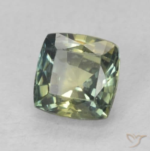 0.95ct Natural Multicolor Sapphire, Cushion Cut, 5.3x5.3 mm