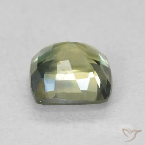 0.95ct Natural Multicolor Sapphire, Cushion Cut, 5.3x5.3 mm