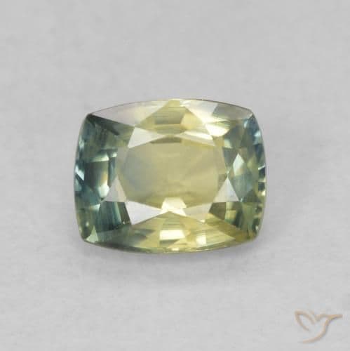 0.61ct Natural Multicolor Sapphire, Cushion Cut, 6.2x4.2 mm