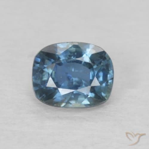 0.57ct Natural Light Blue Sapphire, Cushion Cut, 4.1x4.1 mm