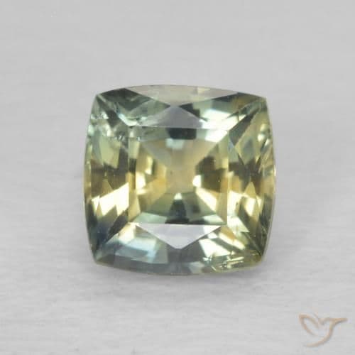 0.91ct Natural Multicolor Sapphire, Cushion Cut, 5.2x5.1 mm