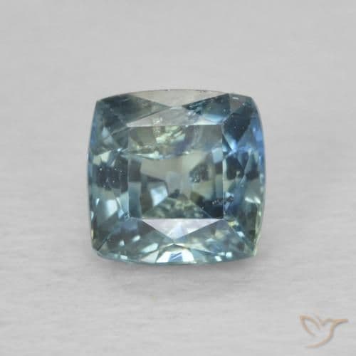 0.71ct Natural Teal Sapphire, Cushion Cut, 4.7x4.7 mm