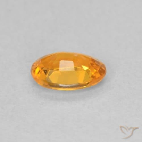 0.50ct Natural Bright Orange Sapphire, Oval Cut, 5.8x4.1 mm