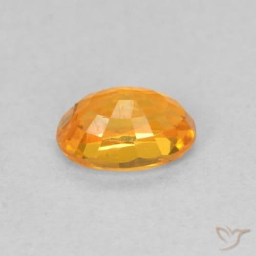 0.69ct Natural Bright Orange Sapphire, Oval Cut, 5.9x4 mm
