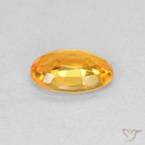 0.66ct Natural Bright Orange Sapphire, Oval Cut, 6.2x4.3 mm