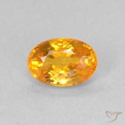 0.74ct Natural Bright Orange Sapphire, Oval Cut, 6x4.1 mm