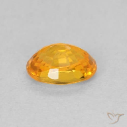 0.74ct Natural Bright Orange Sapphire, Oval Cut, 6x4.1 mm