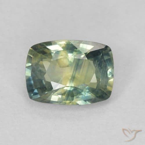 0.80ct Natural Teal Sapphire, Cushion Cut, 6.1x4.4 mm