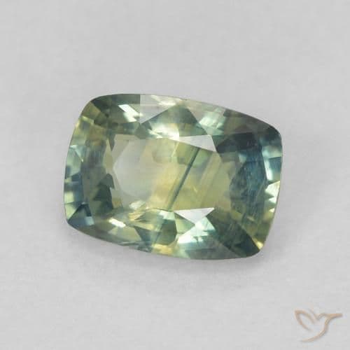 0.77ct Natural Multicolor Sapphire, Cushion Cut, 6x4.4 mm