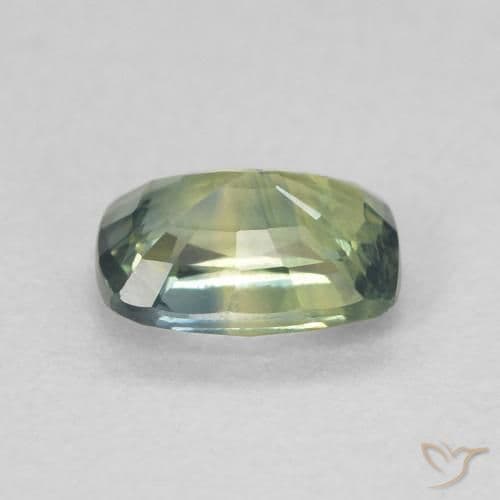 0.77ct Natural Multicolor Sapphire, Cushion Cut, 6x4.4 mm