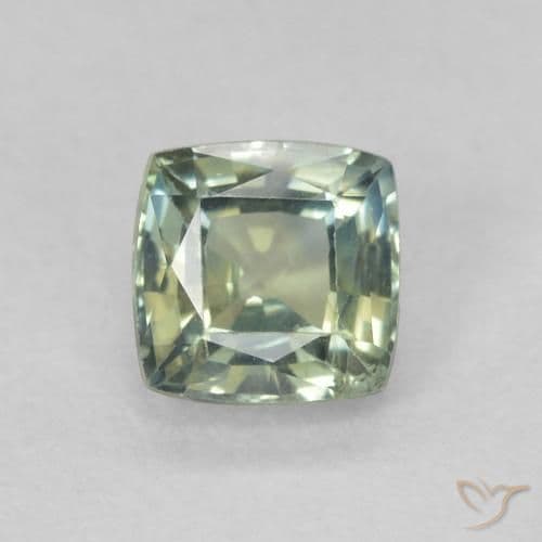 0.71ct Natural Teal Sapphire, Cushion Cut, 4.8x4.8 mm