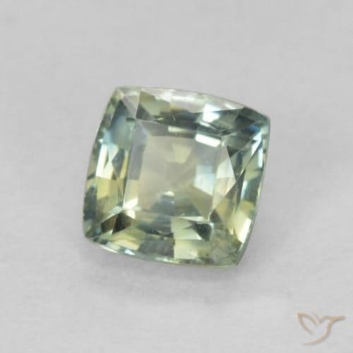 0.82ct Natural Multicolor Sapphire, Cushion Cut, 4.9x4.8 mm