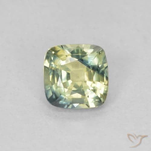 0.54ct Natural Teal Sapphire, Cushion Cut, 4.2x4.1 mm