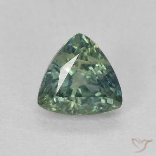0.72ct Natural Forest Green Sapphire, Trillion, 5.5x5.3 mm