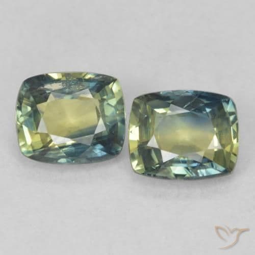 1.46ct Natural Multicolor Sapphire, Cushion Cut, 5.5x4.7 mm