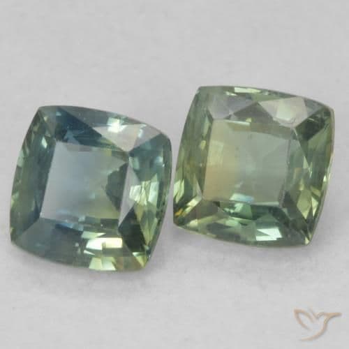 1.34ct Natural Multicolor Sapphire, Cushion Cut, 4.8x4.7 mm