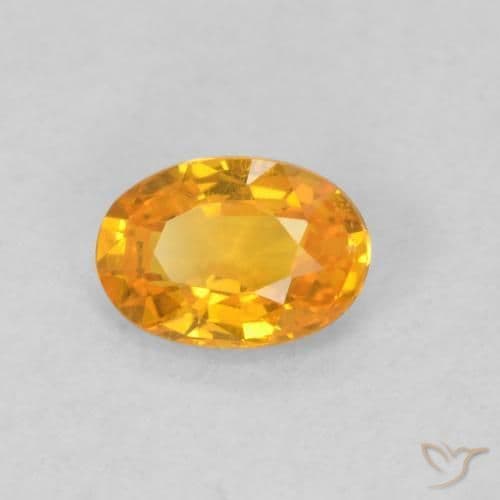 0.62ct Natural Apricot Orange Sapphire, Oval Cut, 6.1x4.3 mm