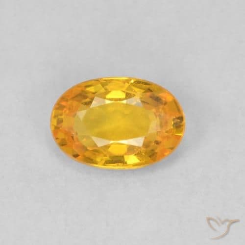 0.59ct Natural Bright Orange Sapphire, Oval Cut, 6.1x4.2 mm