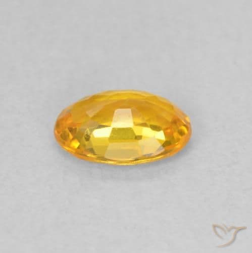0.59ct Natural Bright Orange Sapphire, Oval Cut, 6.1x4.2 mm