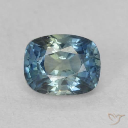 0.64ct Natural Multicolor Sapphire, Cushion Cut, 5.1x4.1 mm