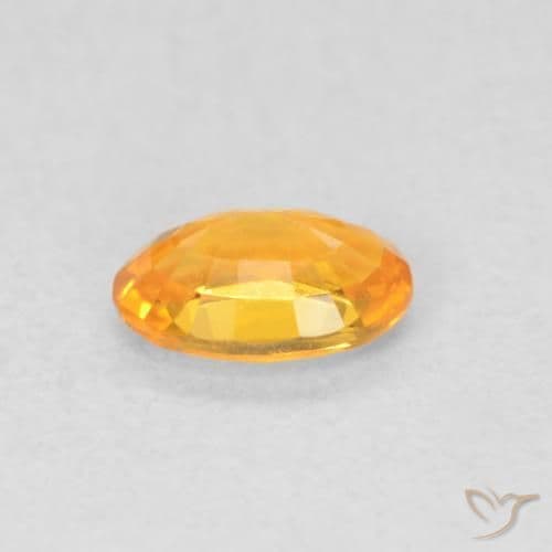0.54ct Natural Bright Orange Sapphire, Oval Cut, 5.9x3.9 mm