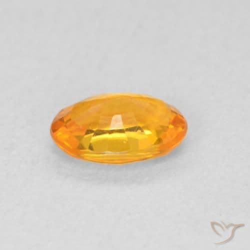 0.61ct Natural Bright Orange Sapphire, Oval Cut, 6x4.1 mm