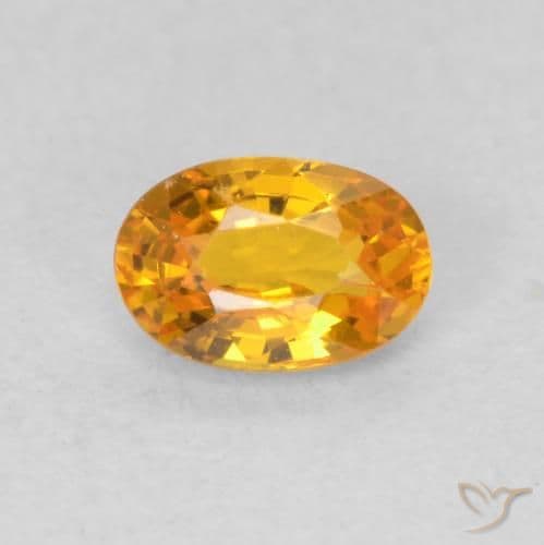 0.70ct Natural Bright Orange Sapphire, Oval Cut, 6.2x4.2 mm
