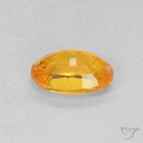 0.70ct Natural Bright Orange Sapphire, Oval Cut, 6.2x4.2 mm