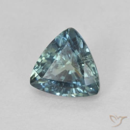 0.93ct Natural Teal Blue Sapphire, Trillion, 5.9x5.7 mm
