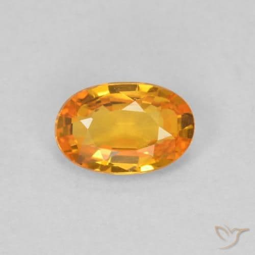 0.50ct Natural Apricot Orange Sapphire, Oval Cut, 5.9x3.9 mm