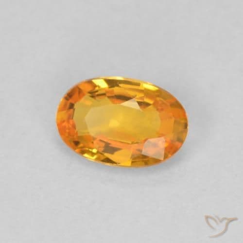 0.50ct Natural Apricot Orange Sapphire, Oval Cut, 5.9x3.9 mm