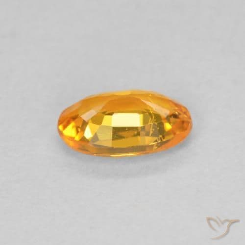 0.50ct Natural Apricot Orange Sapphire, Oval Cut, 5.9x3.9 mm