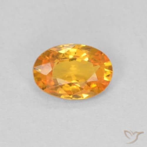 0.51ct Natural Apricot Orange Sapphire, Oval Cut, 5.9x4.1 mm