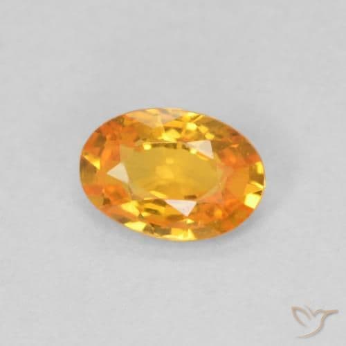 0.51ct Natural Apricot Orange Sapphire, Oval Cut, 5.9x4.1 mm
