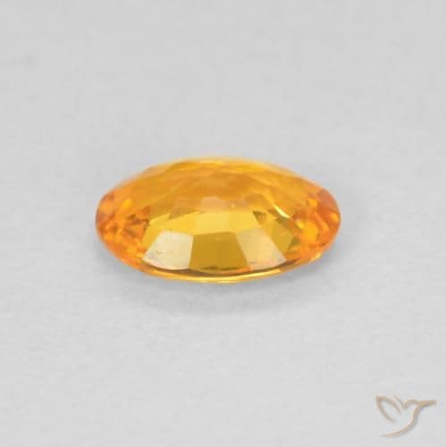 0.51ct Natural Apricot Orange Sapphire, Oval Cut, 5.9x4.1 mm