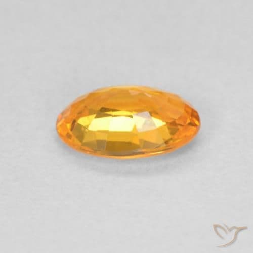 0.61ct Natural Bright Orange Sapphire, Oval Cut, 6.2x4.2 mm