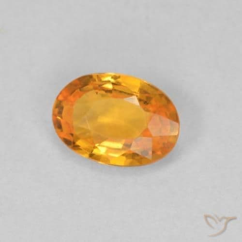 0.51ct Natural Bright Orange Sapphire, Oval Cut, 5.9x4.1 mm