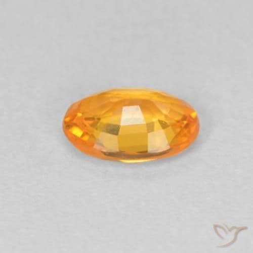0.51ct Natural Bright Orange Sapphire, Oval Cut, 5.9x4.1 mm