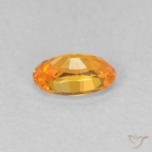 0.58ct Natural Bright Orange Sapphire, Oval Cut, 5.9x4 mm