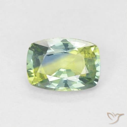 0.80ct Natural Multicolor Sapphire, Cushion Cut, 6.2x4.5 mm