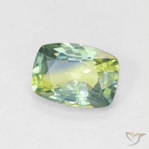 0.80ct Natural Multicolor Sapphire, Cushion Cut, 6.2x4.5 mm