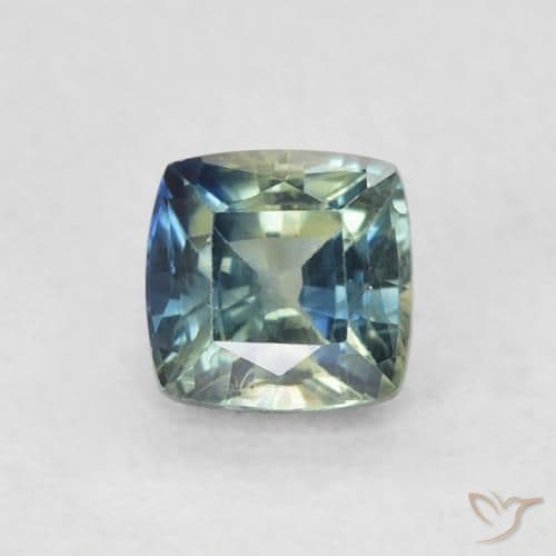 0.71ct Natural Multicolor Sapphire, Cushion Cut, 4.5x4.4 mm