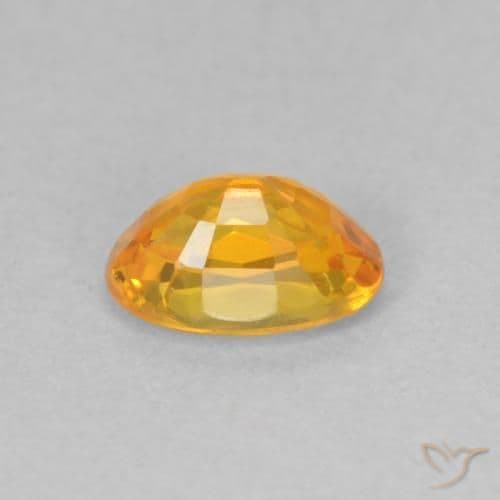 0.71ct Natural Bright Orange Sapphire, Oval Cut, 6.1x4.1 mm