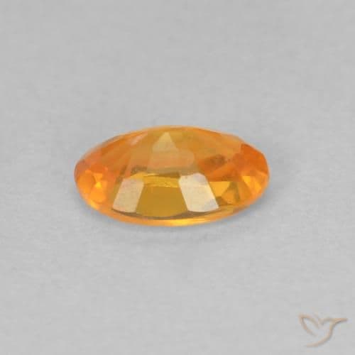 0.55ct Natural Bright Orange Sapphire, Oval Cut, 6x4 mm