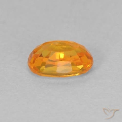 0.70ct Natural Bright Orange Sapphire, Oval Cut, 5.9x4 mm