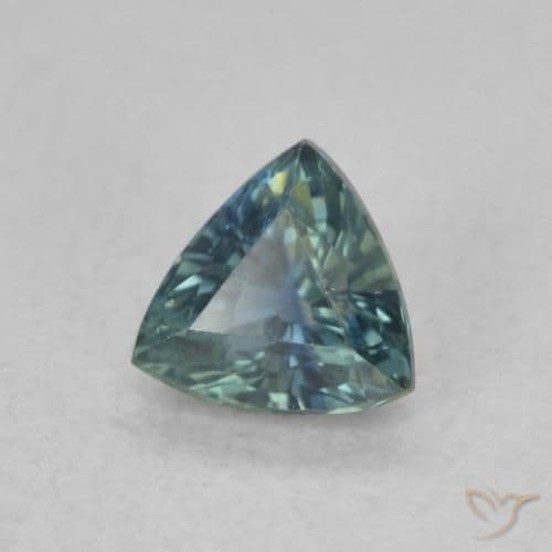 0.58ct Natural Teal Sapphire, Trillion, 5x4.8 mm