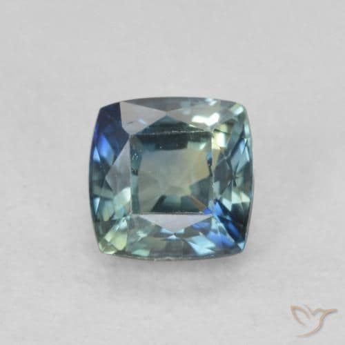 0.67ct Natural Multicolor Sapphire, Cushion Cut, 4.5x4.5 mm