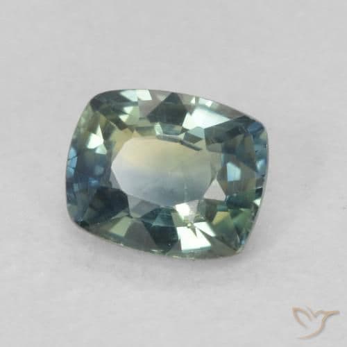0.70ct Natural Multicolor Sapphire, Cushion Cut, 5.5x4.5 mm