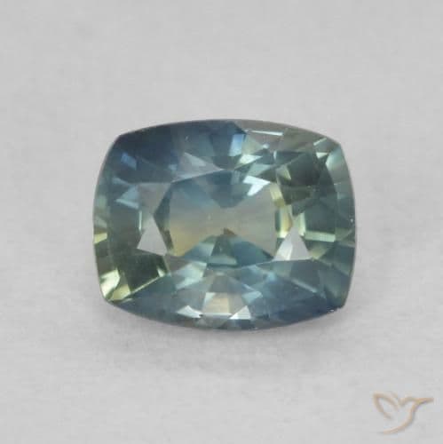 0.79ct Natural Multicolor Sapphire, Cushion Cut, 5.6x4.5 mm